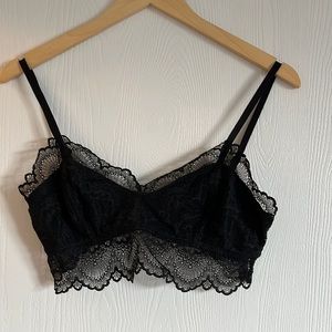 Black lace bralette